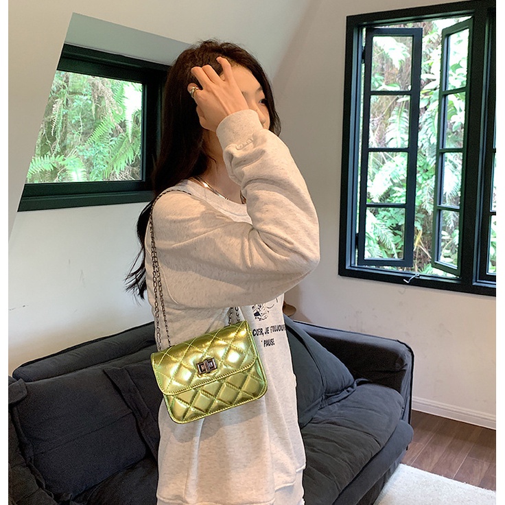 Túi Đeo Chéo Hình Vuông Nhỏ Quai Xích Thời Trang Mùa Hè 2023 HZFTR0601