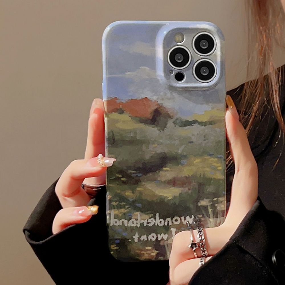 Ốp Điện Thoại TPU Mềm Chống Sốc Họa Tiết Tranh Sơn Dầu Cho IPhone 14 Pro Max 13 12 11 Pro Max