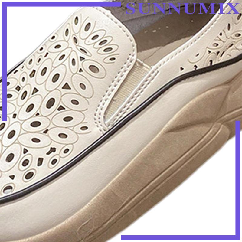 [Sunnimix] Giày Thể Thao Da PU Đế Xuồng Thời Trang Xuân Hè Cho Nữ