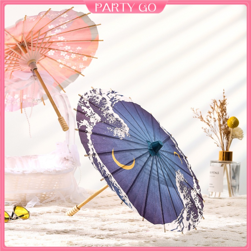 Bộ 2 Dù Giấy Màu Sắc Dùng Làm Đạo Cụ Chụp Ảnh Phong Cách Trung Hoa