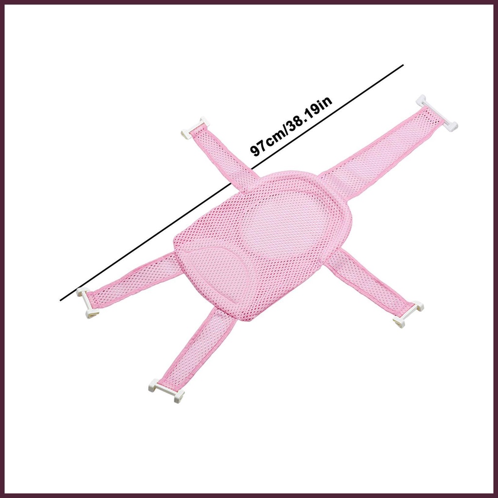 Tấm Thảm Lưới Mềm Mại Thoáng Khí Lót Bồn Tắm Có Tựa Đầu Cho Bé Sơ Sinh