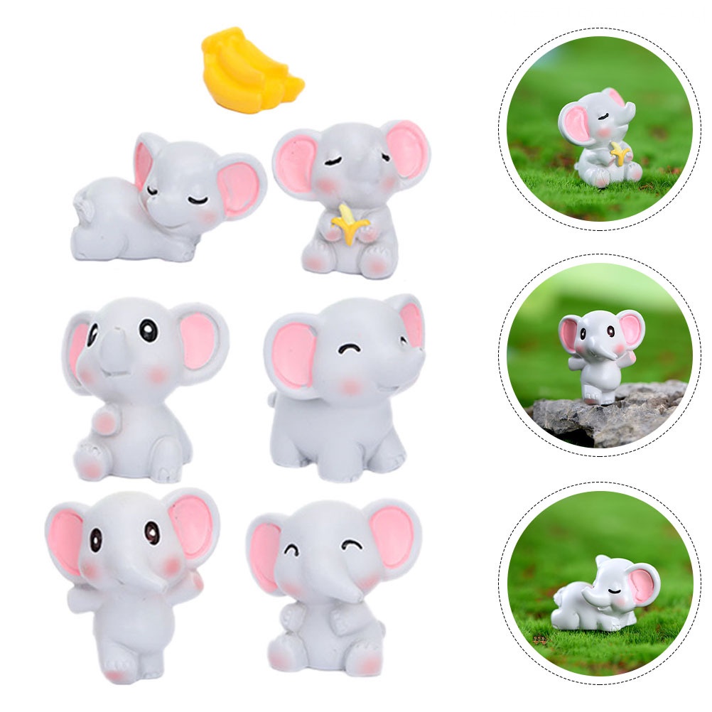 Mô Hình Voi Đồ Chơi Bằng Nhựa Kích Thước 3.2X2.9X1.9CM