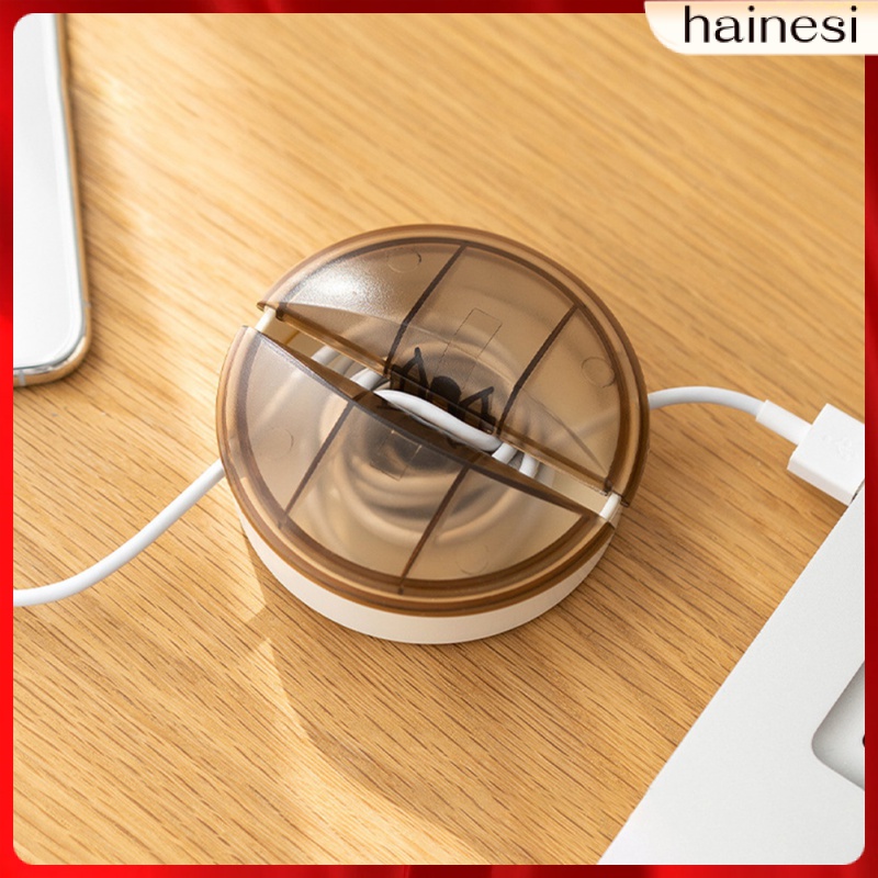 Set 4 Hộp Đựng Dây Cáp Để Bàn Có Thể Thu Gọn Sức Chứa Lớn