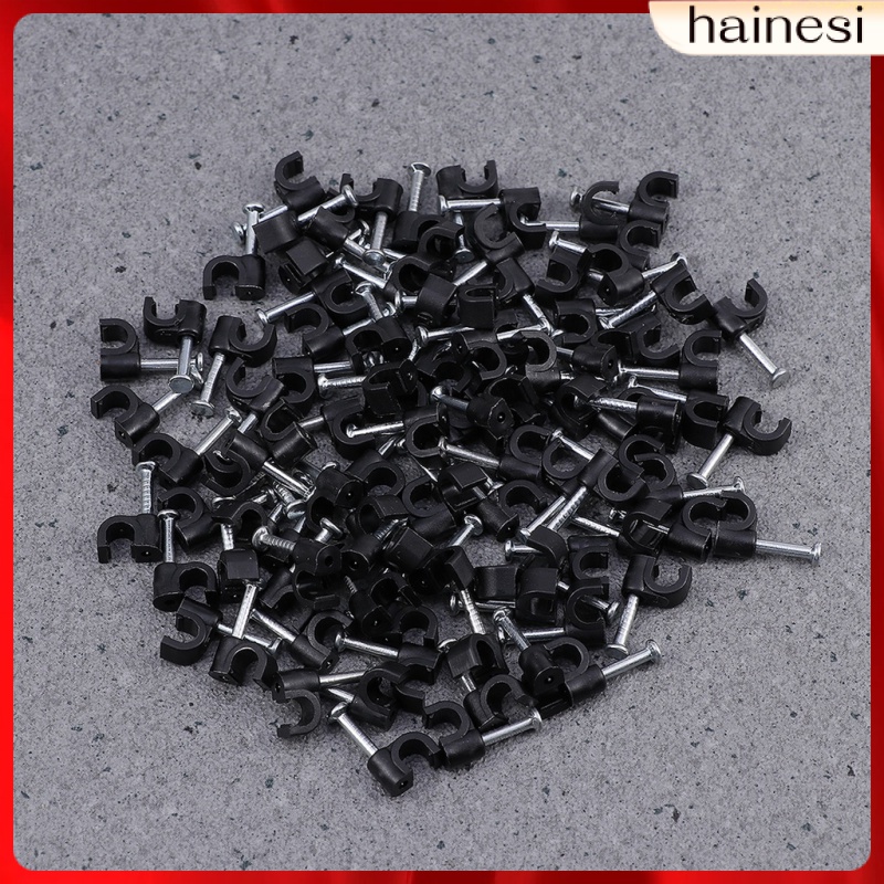 Set 100 Kẹp Cố Định Dây Cáp Đồng Trục Màu Trắng