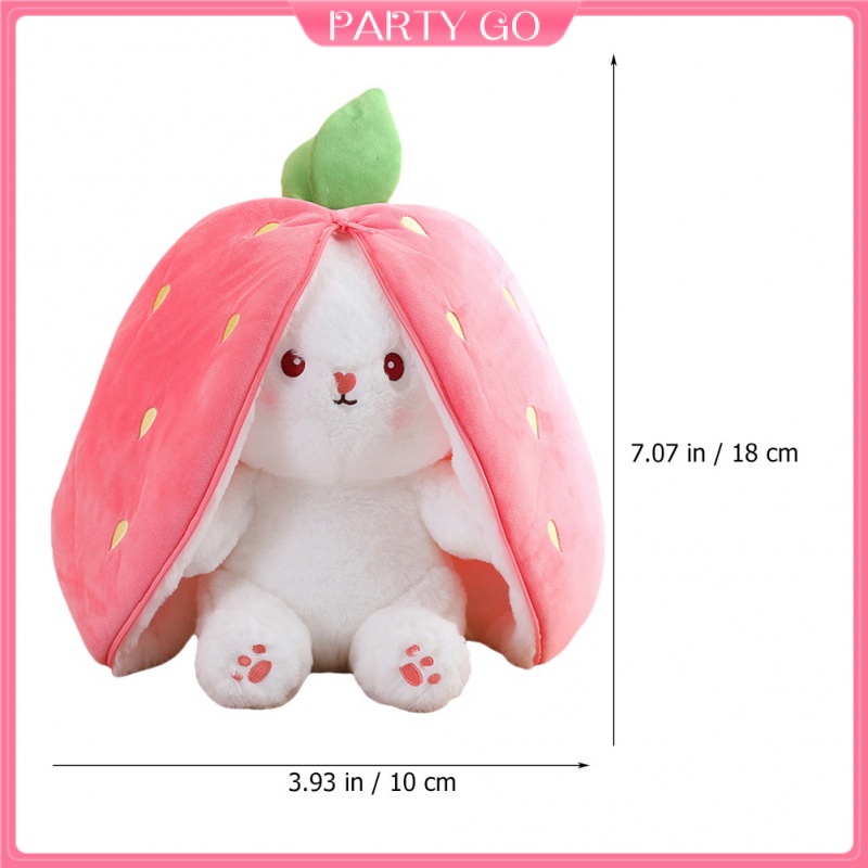 1 Thỏ Nhồi Bông Mềm Mại 18cm Giấu Trò Chơi Thỏ / Cà Rốt / Dâu Tây