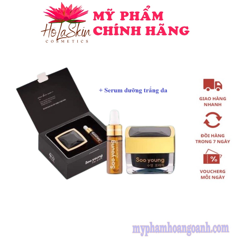 Kem face mụn Soo Young tặng kèm serum mụn Lục Tảo Soo young