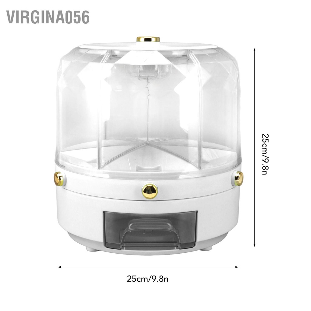 Virgina056 Xoay Được Ngũ Cốc Hộp Bảo Quản 6 Lưới 6Kg 360 Độ Cơm Cho Gạo Đậu Hạt Hộ Gia Đình Nhà Bếp