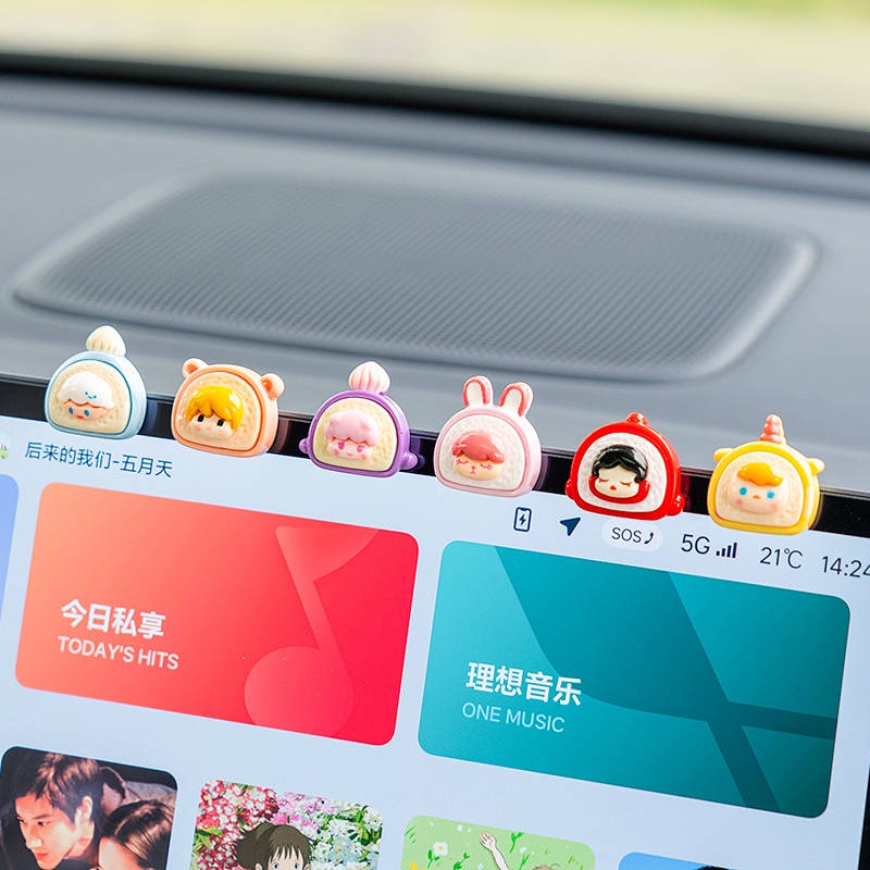 Car Decoration Cute Cartoon Doll Car Accessories Car Central Control Display Screen Electric Car Decoration Accessories IOeo