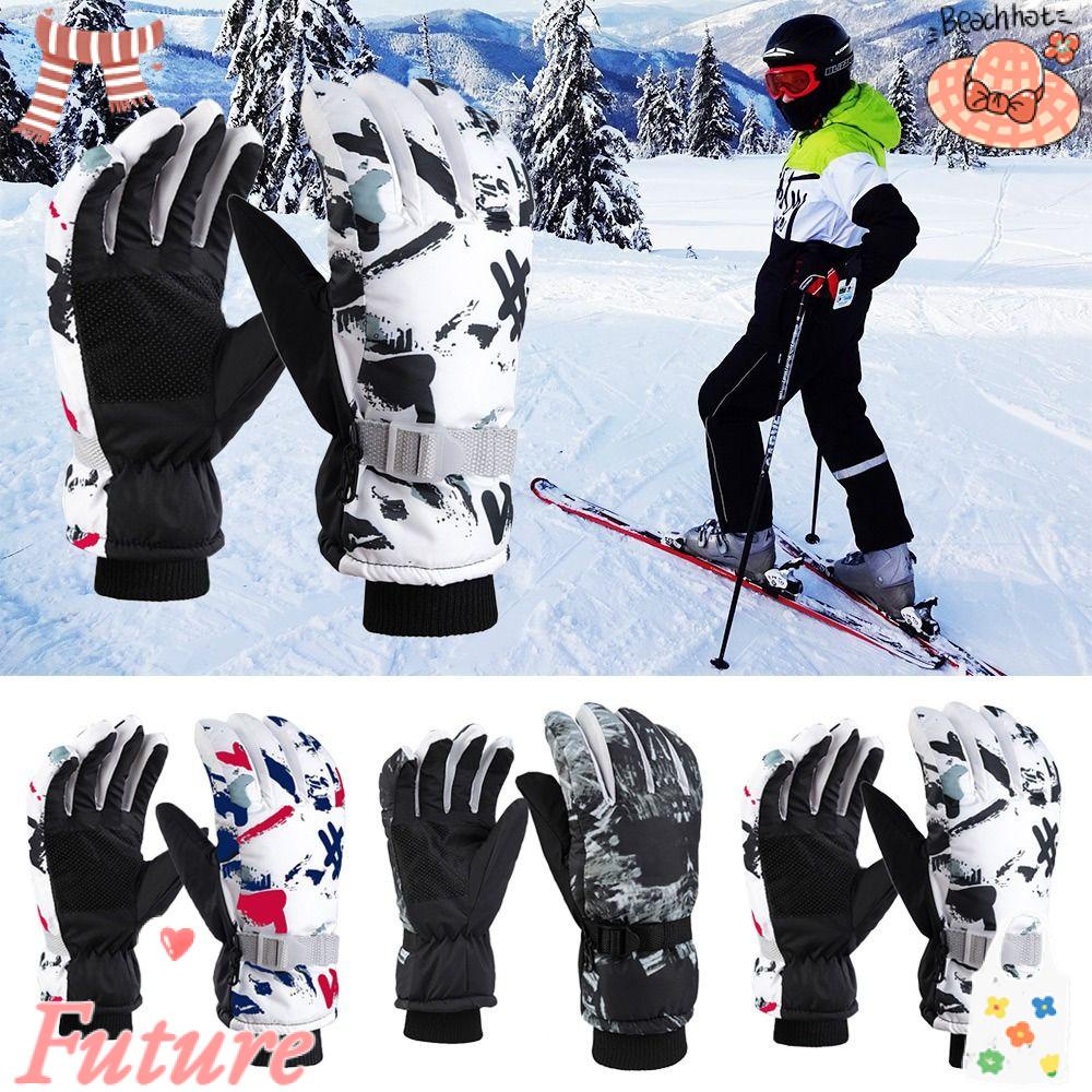 Găng Tay Trượt Tuyết Dày Dặn Thoải Mái Chống Gió Chống Thấm Nước Giữ Ấm Mùa Đông Cho
