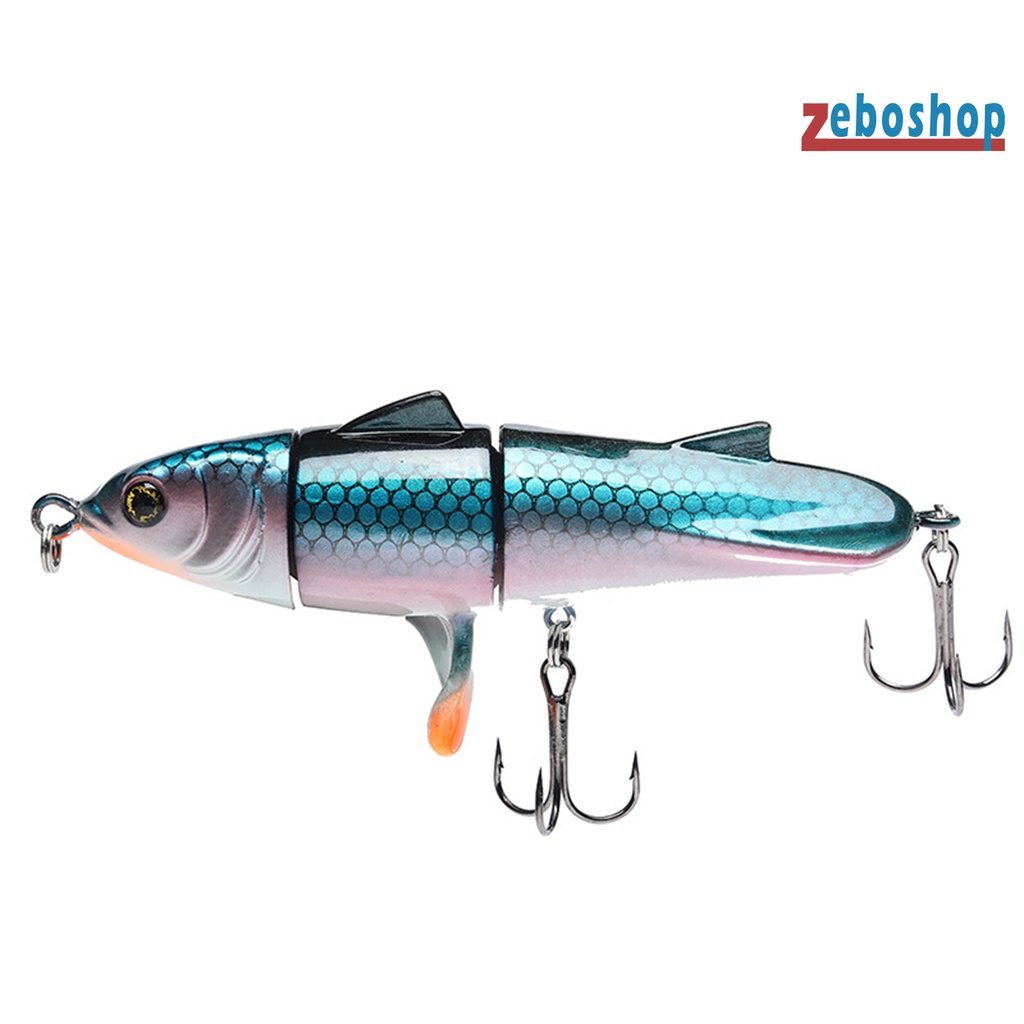 Mồi Câu Cá Nổi 3 Khúc 11cm / 24g Bằng Nhựa Cứng Có Thể Xoay Được