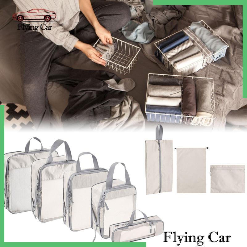 [Lzdjfmy2] 8 Khối Lập Phương Đóng Gói Thông Thoáng Cho Ba Lô Đi Làm / Kỳ Nghỉ