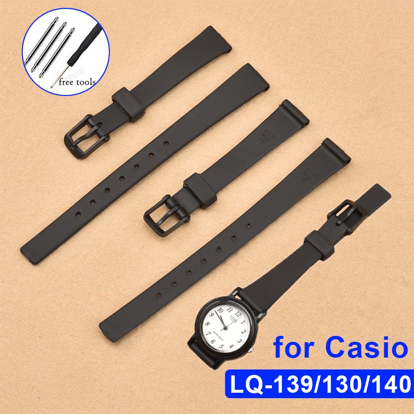 Dây Đeo Thay Thế Bằng Cao Su Silicon Tpu Mềm Siêu Mỏng Thoáng Khí 12mm Cho Casio LQ-139 / 130 / 140