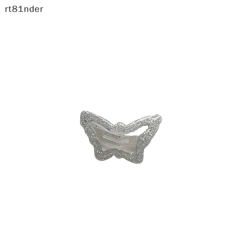 Set 2 Kẹp Tóc Hình Bướm Màu Bạc Dễ Thương Cho Nữ