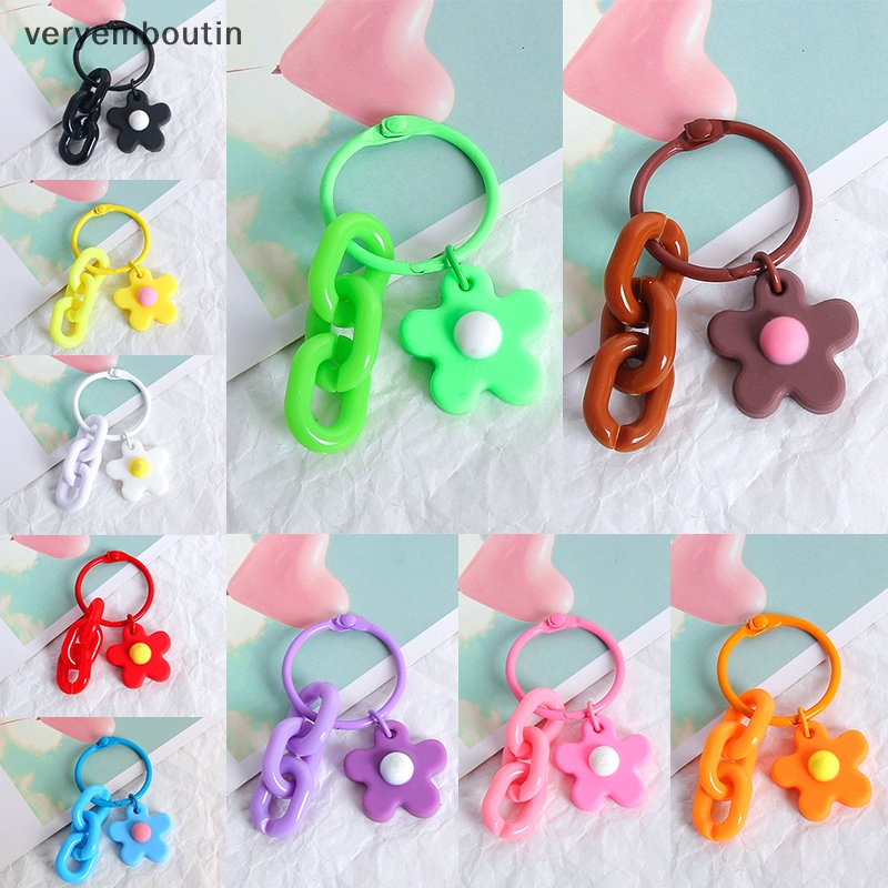 Móc Chìa Khóa Hình Hoa Nhiều Màu Dễ Thương