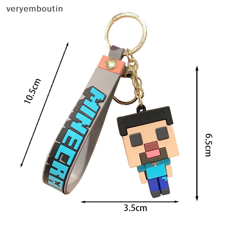 Móc Khóa Silicone 3D Dạng Khối Xây Dựng Dành Cho Nam Giới