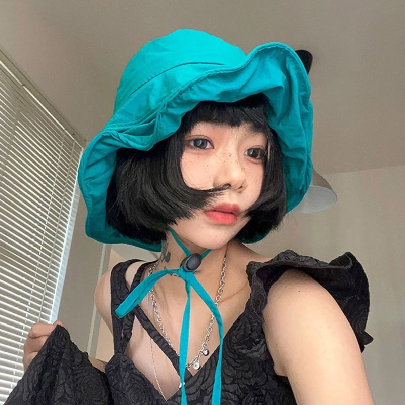 Nón Bucket Vành Rộng Chống Tia UV Có Thể Điều Chỉnh Kích Thước Dành Cho Thanh Thiếu Niên