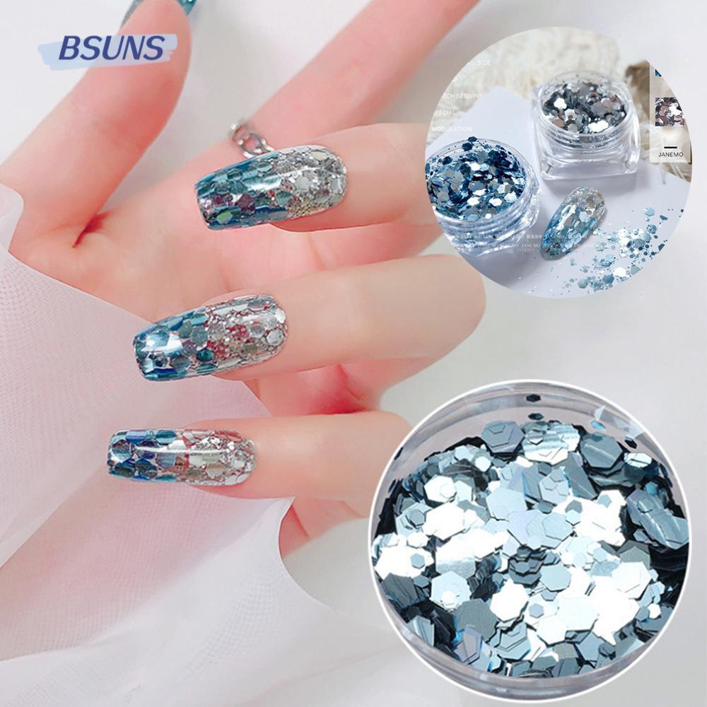 Hộp Kim Sa Lấp Lánh Nhiều Kích Cỡ Trang Trí Móng Tay DIY Mới