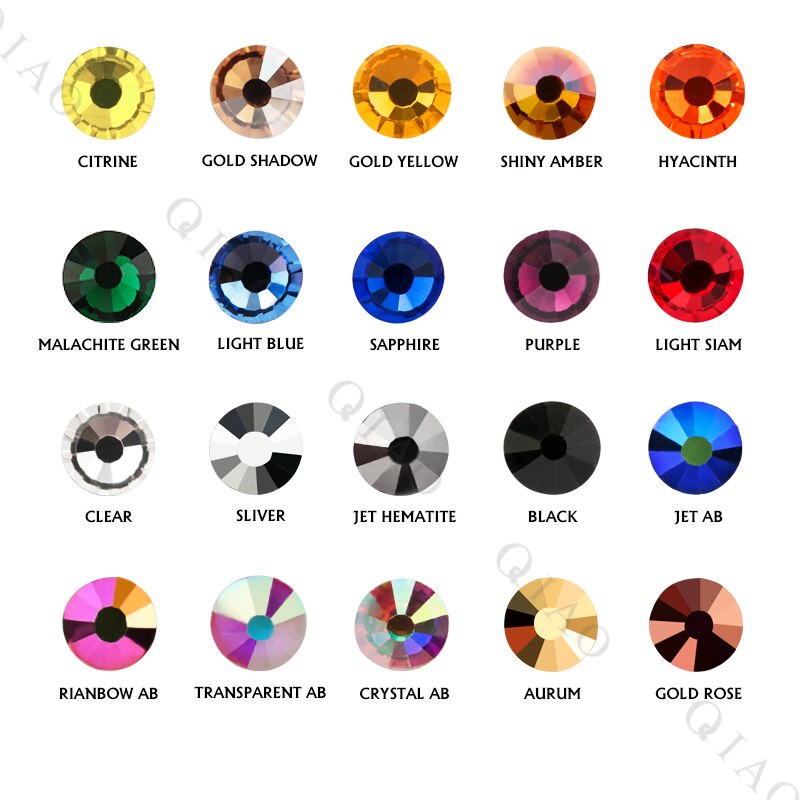 Hạt Đá Pha Lê Trang Trí Móng Tay Nghệ Thuật QIAO SS4-SS12