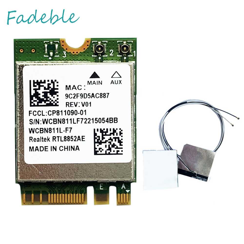 Thẻ Mạng Không Dây RTL8852AE Bluetooth 5.2 Cho Laptop