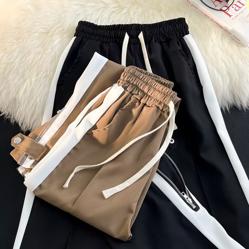 Quần Thể Thao Ống Rộng Lưng Cao Phong Cách Xuân Hè Mới Cho Nam Nữ