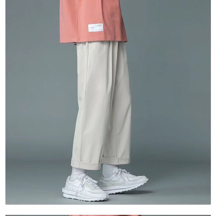 Quần Dài Ống Rộng Vải Lụa Mát Mỏng Nhanh Khô Thời Trang Mùa Hè Cho Nam
