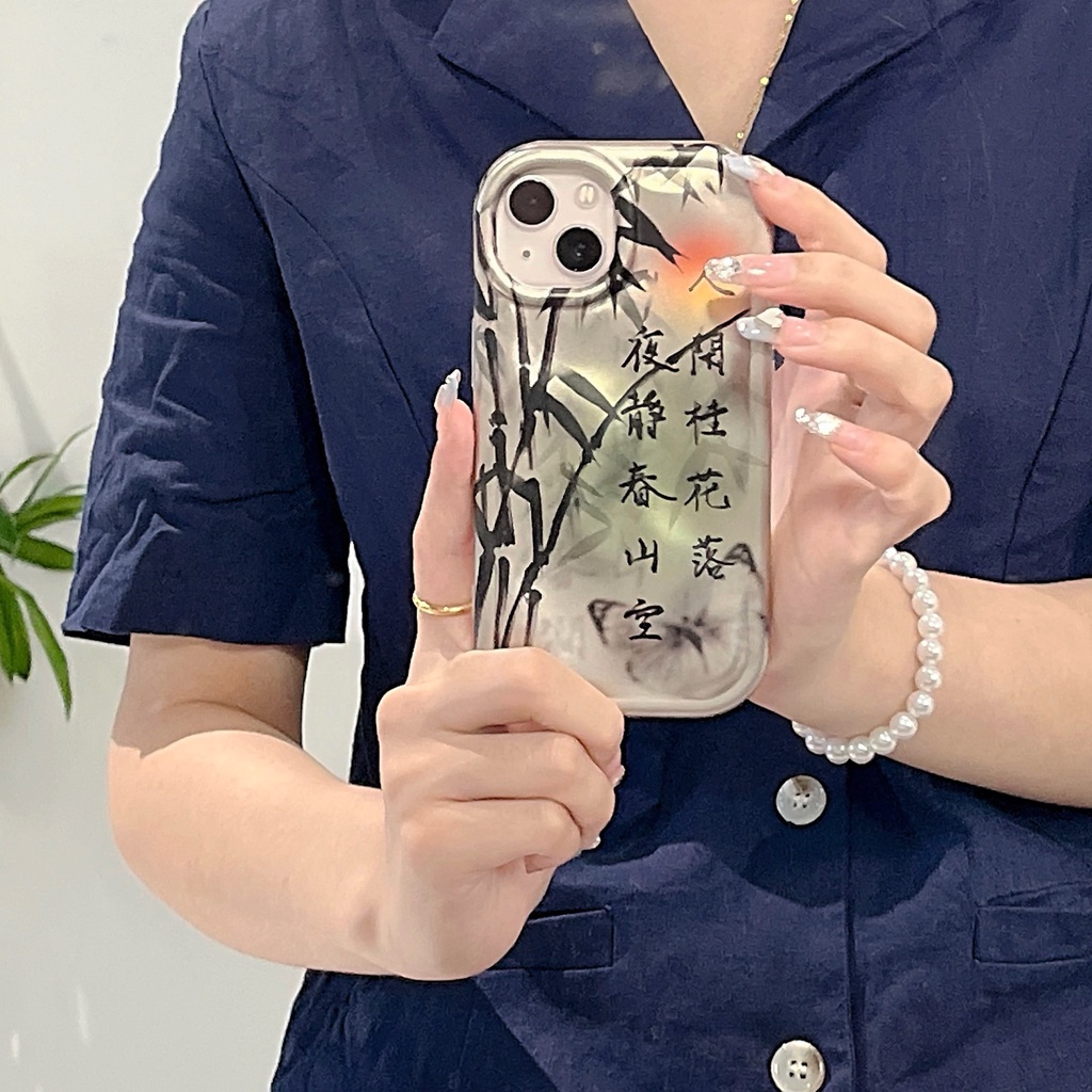 Ốp Điện Thoại TPU Chống Sốc In Hình Vẽ Cây Tre Dành Cho Apple IPhone 14 13 12 11 Pro Max