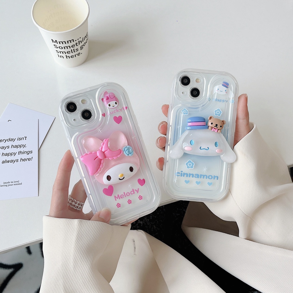 Ốp Điện Thoại Tpu Silicon Mềm Trong Suốt In Hình Sanrio Dễ Thương Cho iPhone 14 Plus 13 12 11 Pro Max