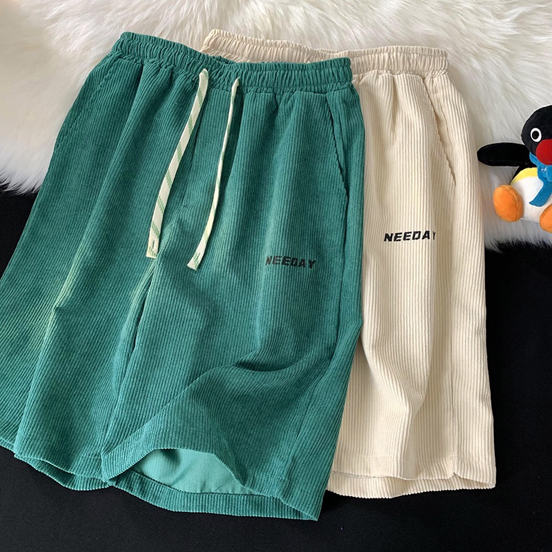 Quần Short Thể Thao Rút Dây Phong Cách Hong Kong Cổ Điển Thời Trang Mùa Hè Cho Nam