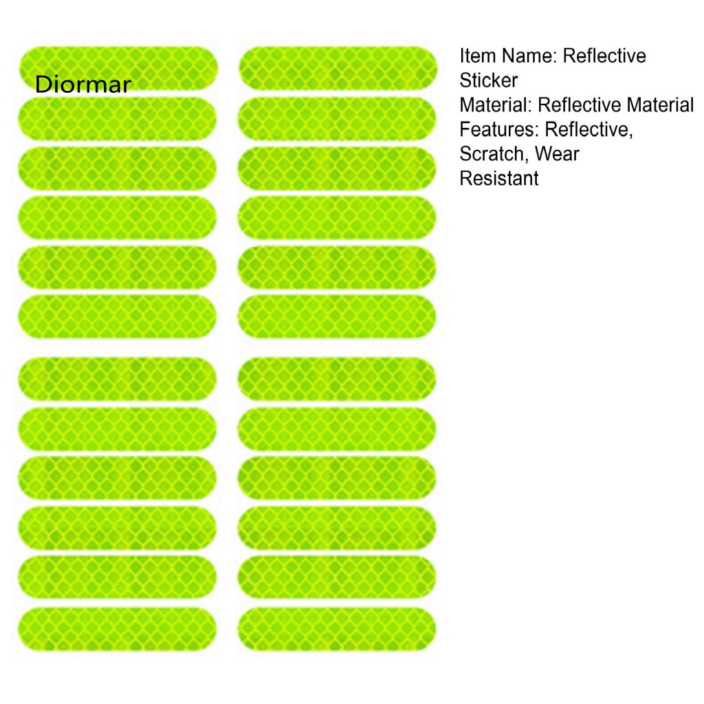 Bộ 24 Đề Can Phản Quang Tự Dính Chống Nước Chống Mài Mòn Bảo Vệ An Toàn Cho Bánh Xe Scooter Xiaomi M365 / Pro