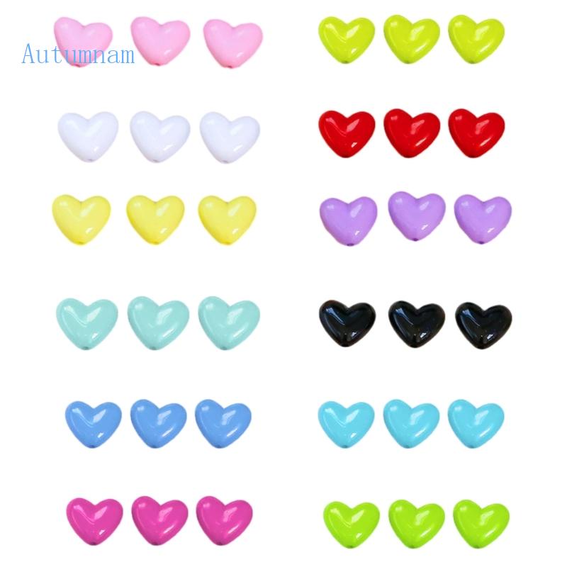 Phụ Kiện Trang Sức Hình Trái Tim Chất Liệu Acrylic