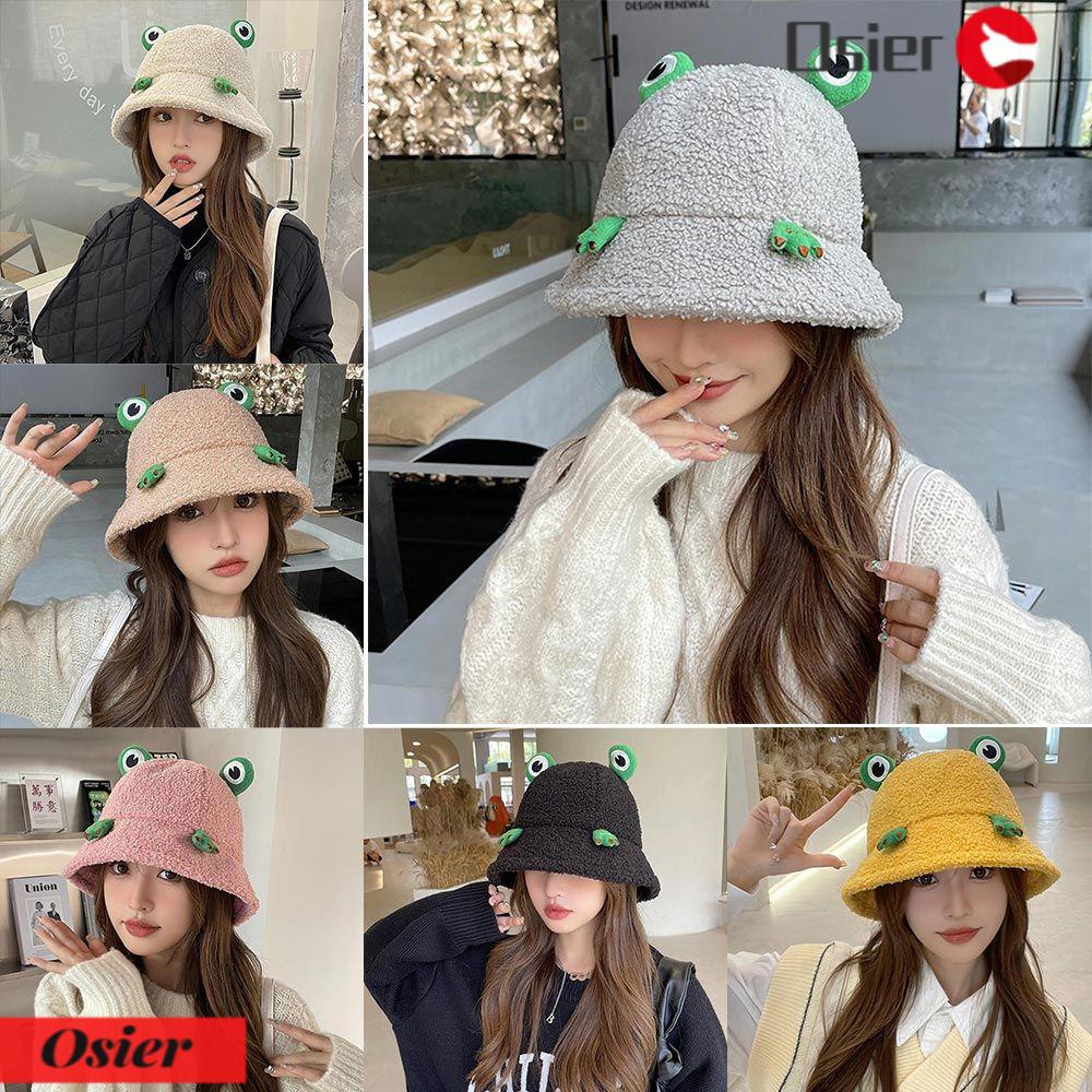 Mũ Bucket Lông Ếch 5 Màu 1 Món Giữ Ấm Thời Trang Cho Nữ