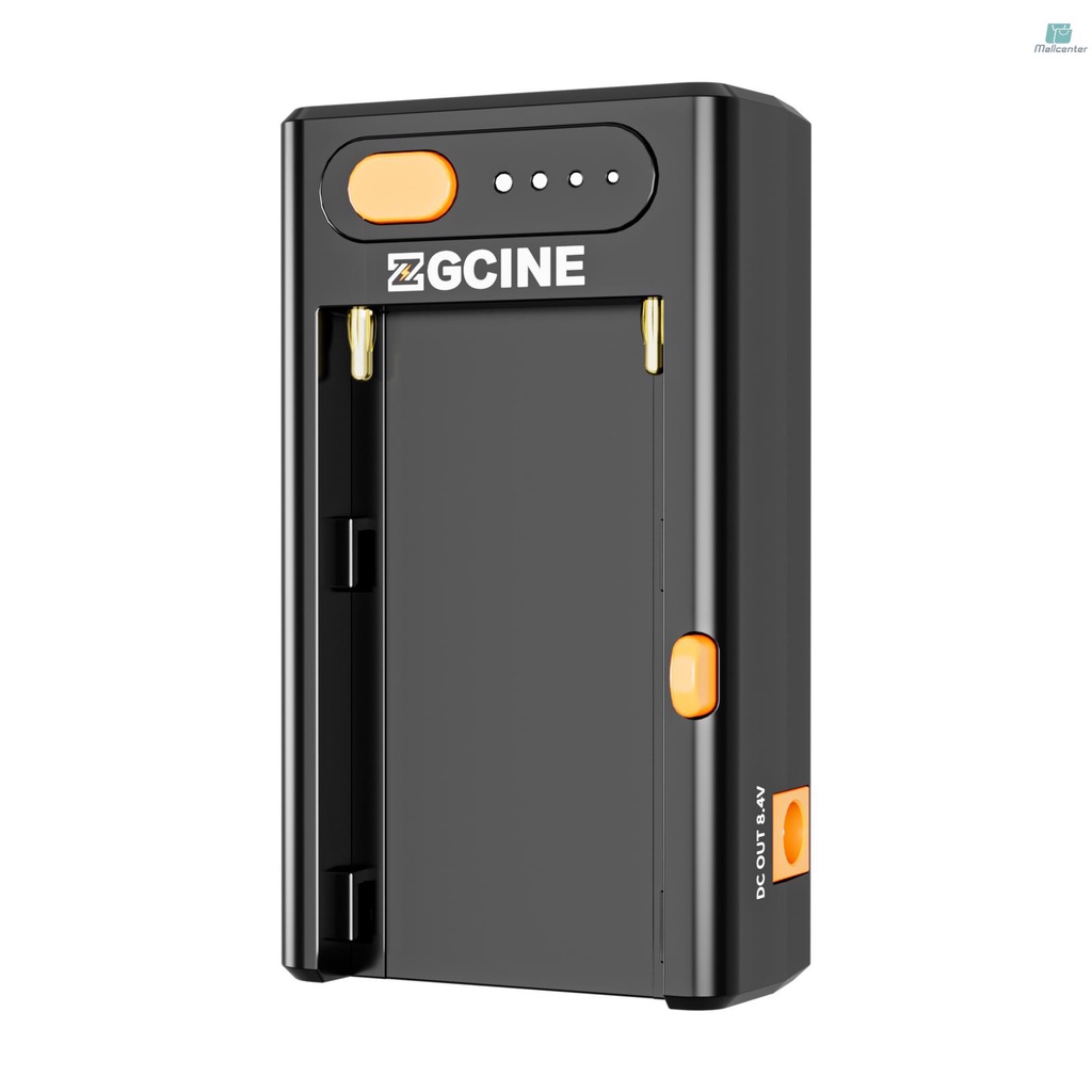 ZGCINE NPF-02 NP-F Series Battery Charger Battery Adapter Plate with Type-C Bi-directional PD Charging Port DC12V DC8.4V DC Outputs 1/4 Inch   Thread Charger for NP-F970/ NP-F750/ NP-F550 Batteries