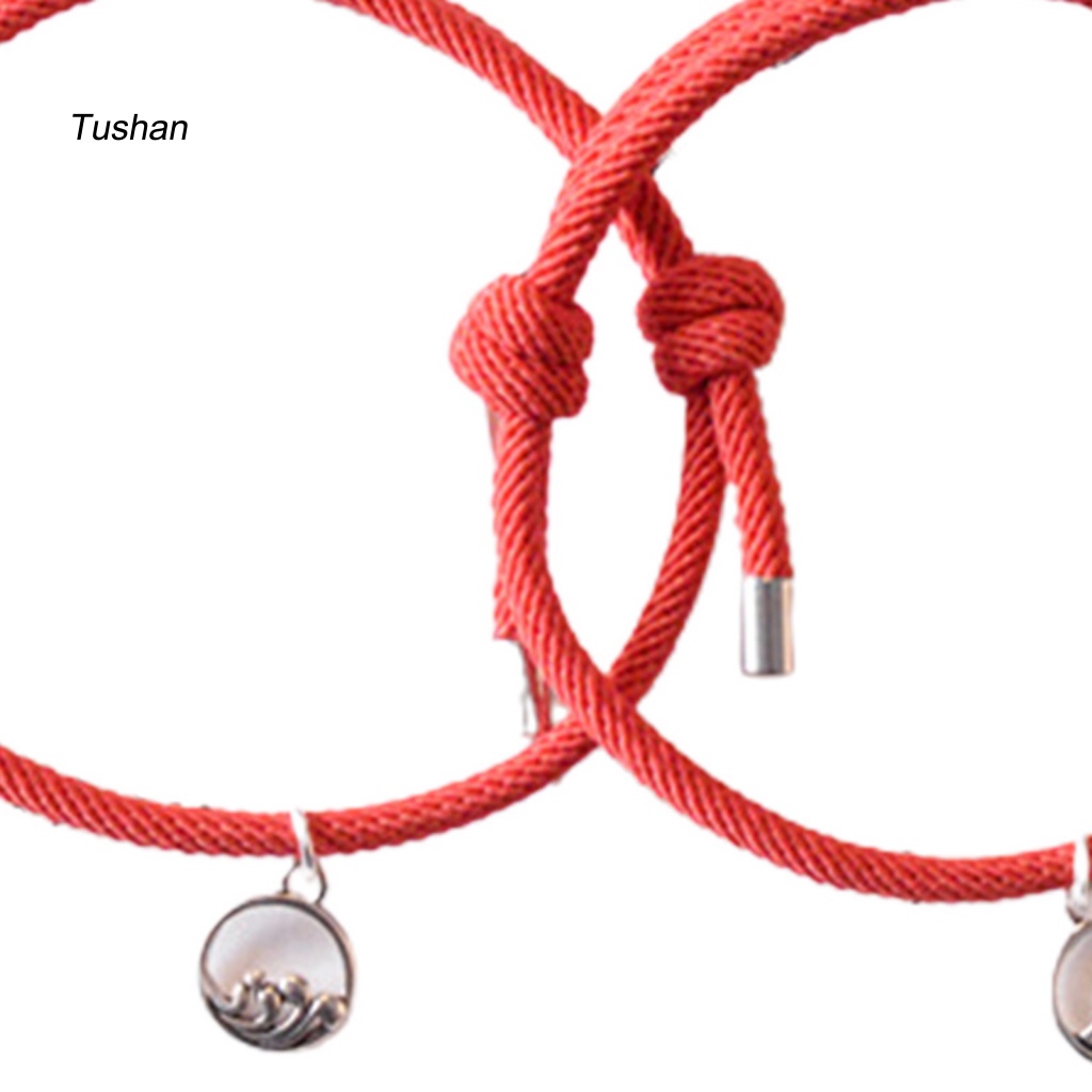 Bộ 2 Vòng Tay Dây Bện Tùy Chỉnh Thời Trang Cho Cặp Đôi