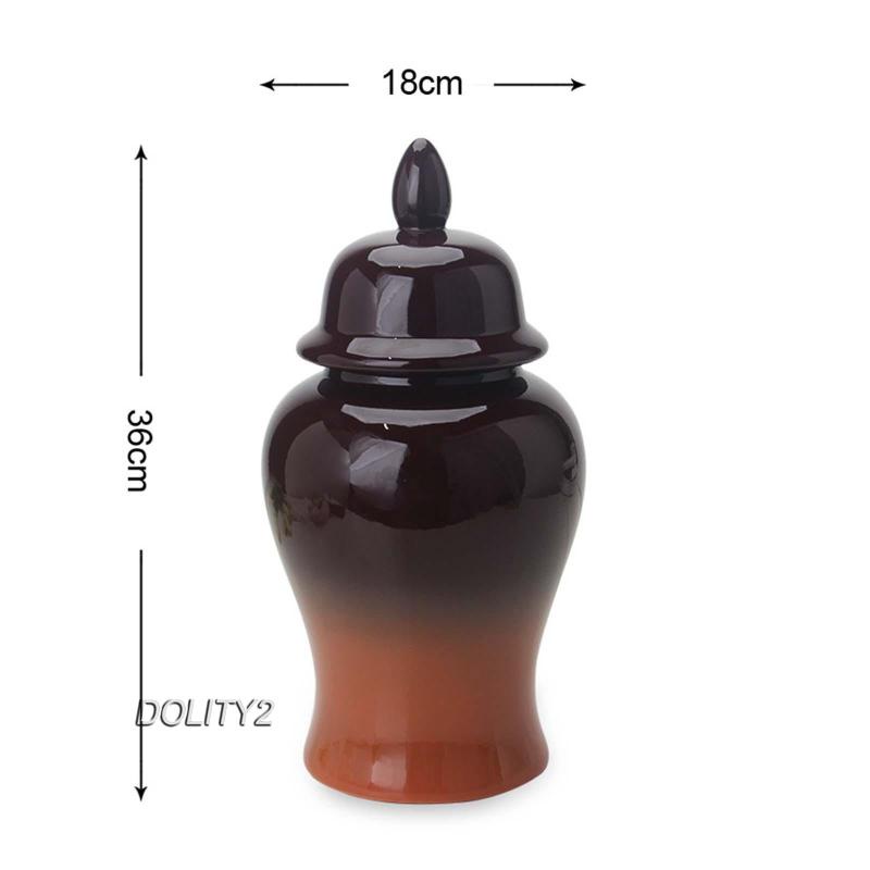 Bộ 2 Lọ Gốm Đựng Trà Có Nắp Đậy 7x14inch