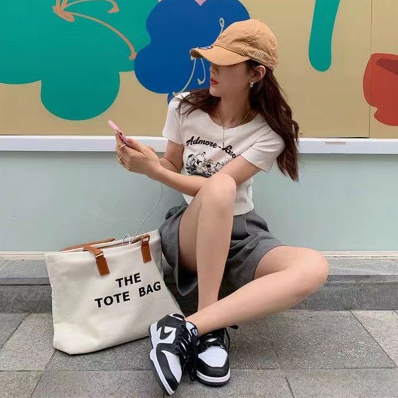 Túi Xách Nữ Vải canvas Cỡ Lớn Thời Trang Hàn Quốc Xinh Xắn