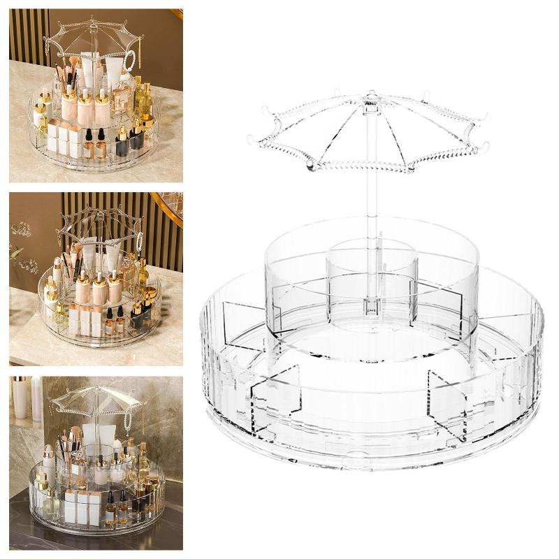 Giá Đỡ Cọ Trang Điểm Xoay 360 Độ Fenteer1