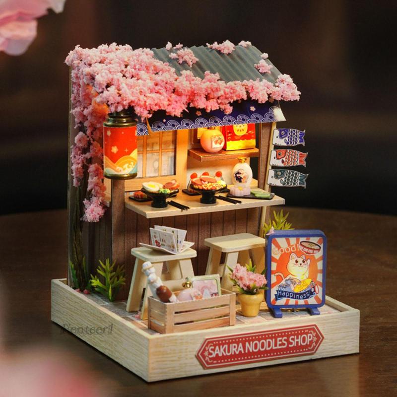 [Fenteer1] Bộ Dụng Cụ Làm Mỳ Cho Nhà Búp Bê Hoa Anh Đào Mini