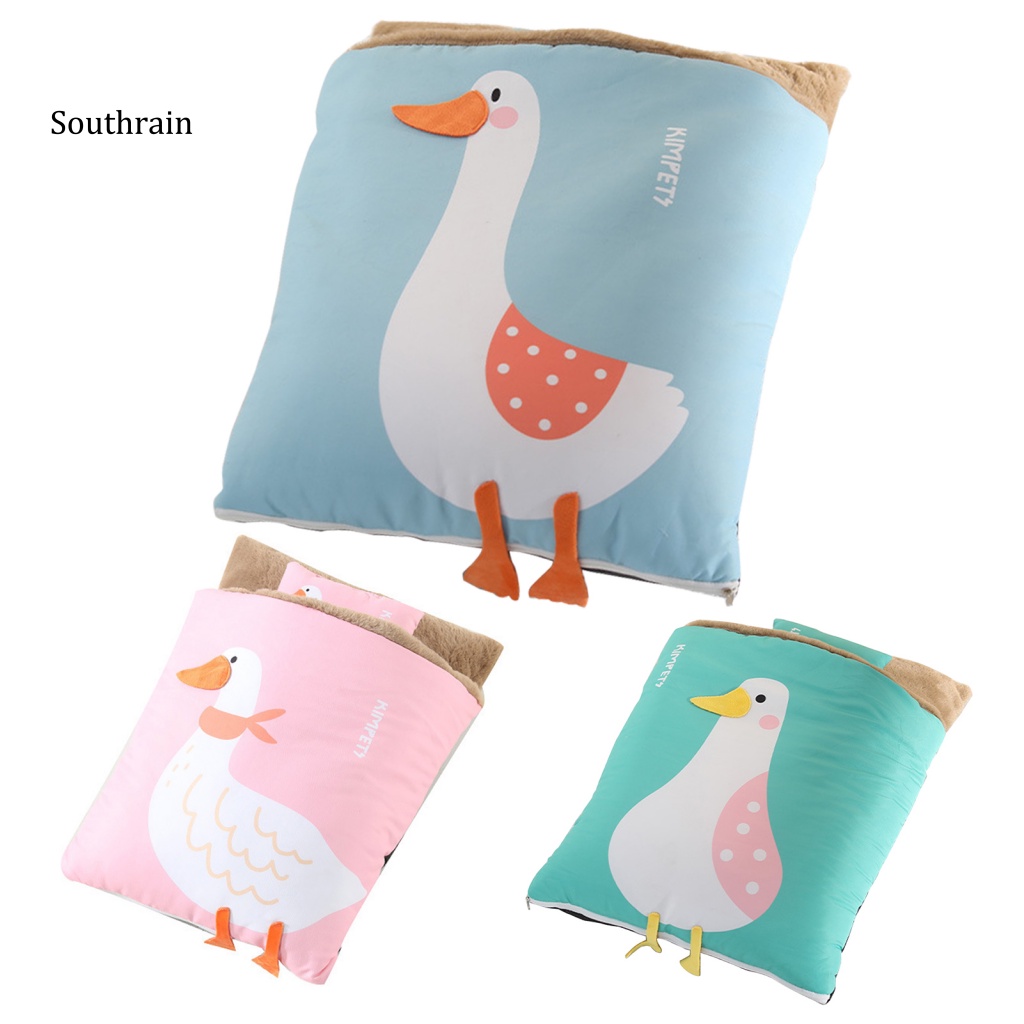 Giường Ngủ Giữ Ấm Chống Trượt Bằng Vải Cashmere In Họa Tiết Vịt Dành Cho Thú Cưng