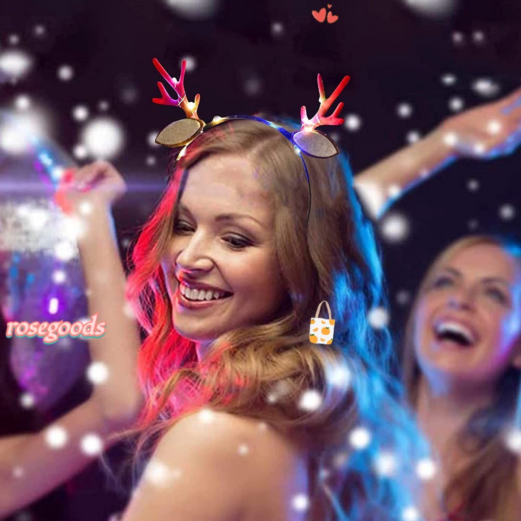 Băng Đô Giáng Sinh Có Đèn Led Nhấp Nháy Mới