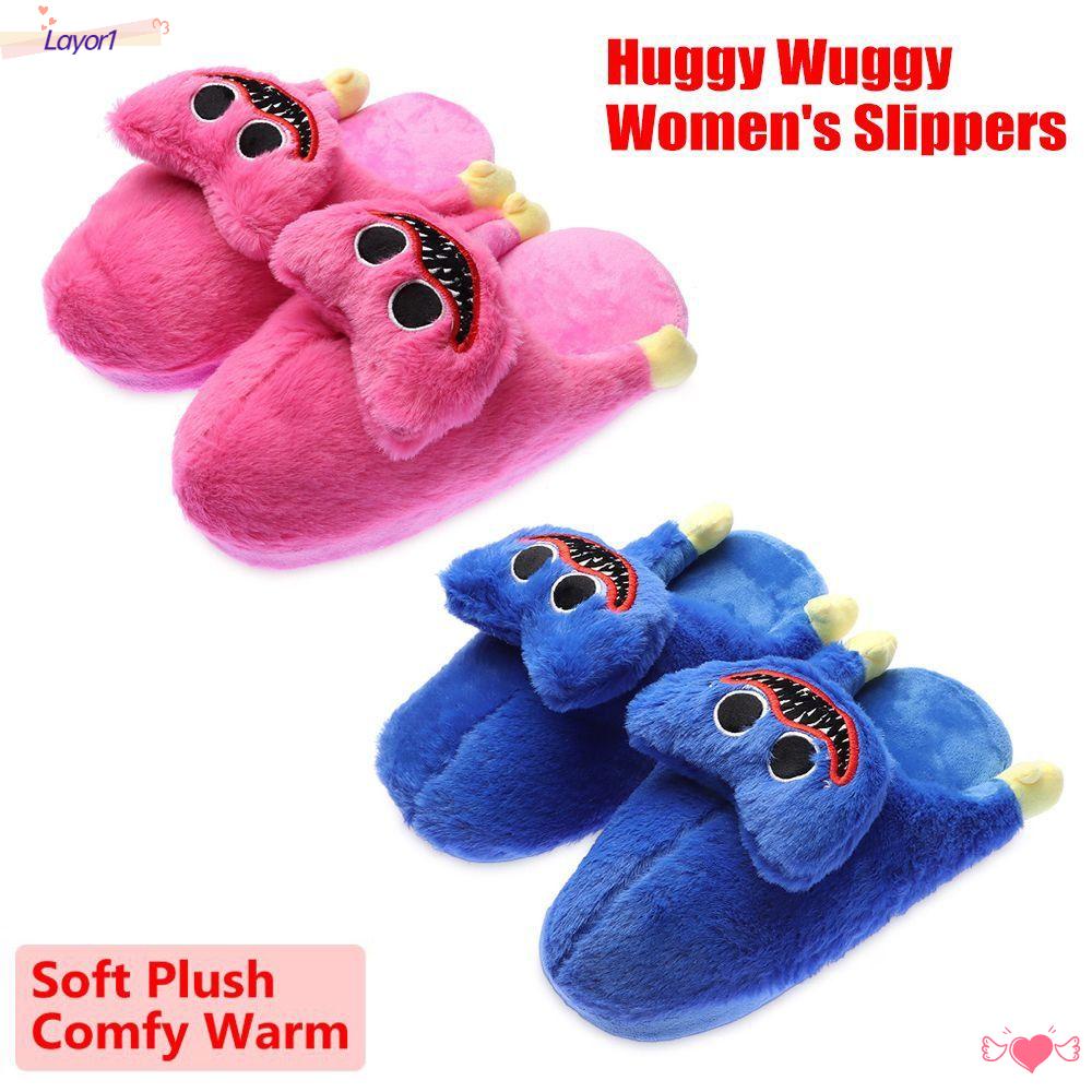 Layor1 Giày Lười Phối Lông Mềm Mại Dễ Thương Thời Trang Cho Nữ