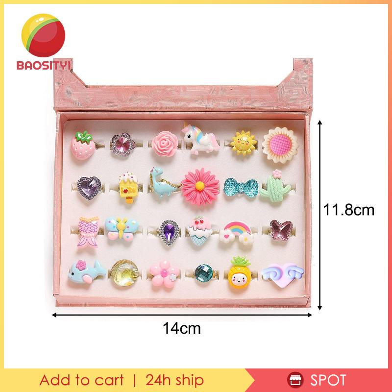 Set 1 / 24 Nhẫn Đeo Tay Cho Bé Gái Từ 4-12 Tuổi