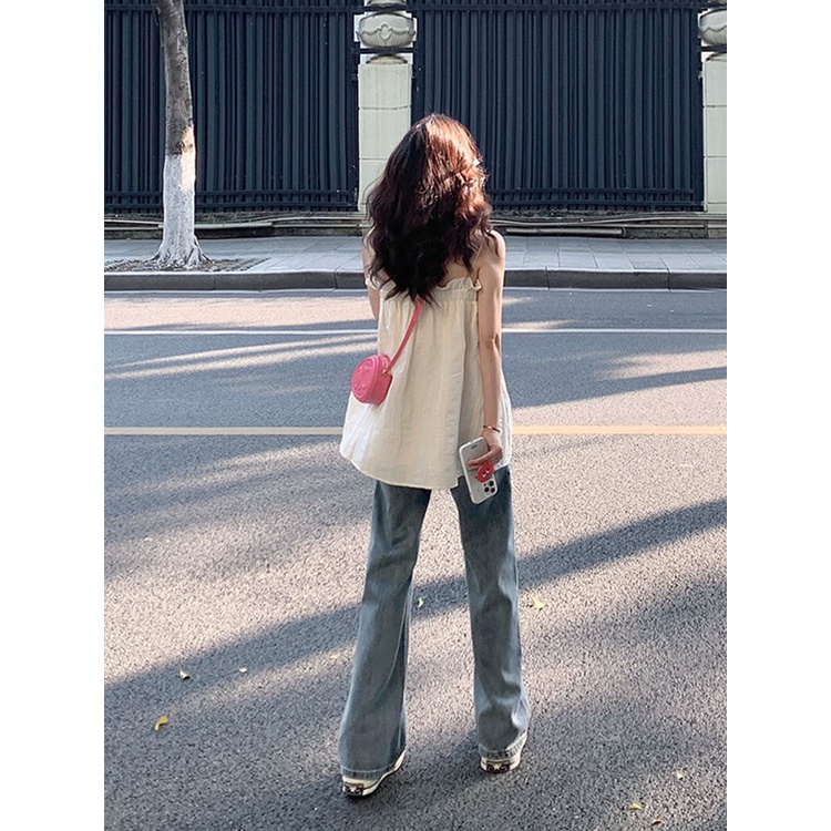 COZOK Áo Sát Nách Dáng Rộng Thời Trang vintage Quyến Rũ Cho Nữ