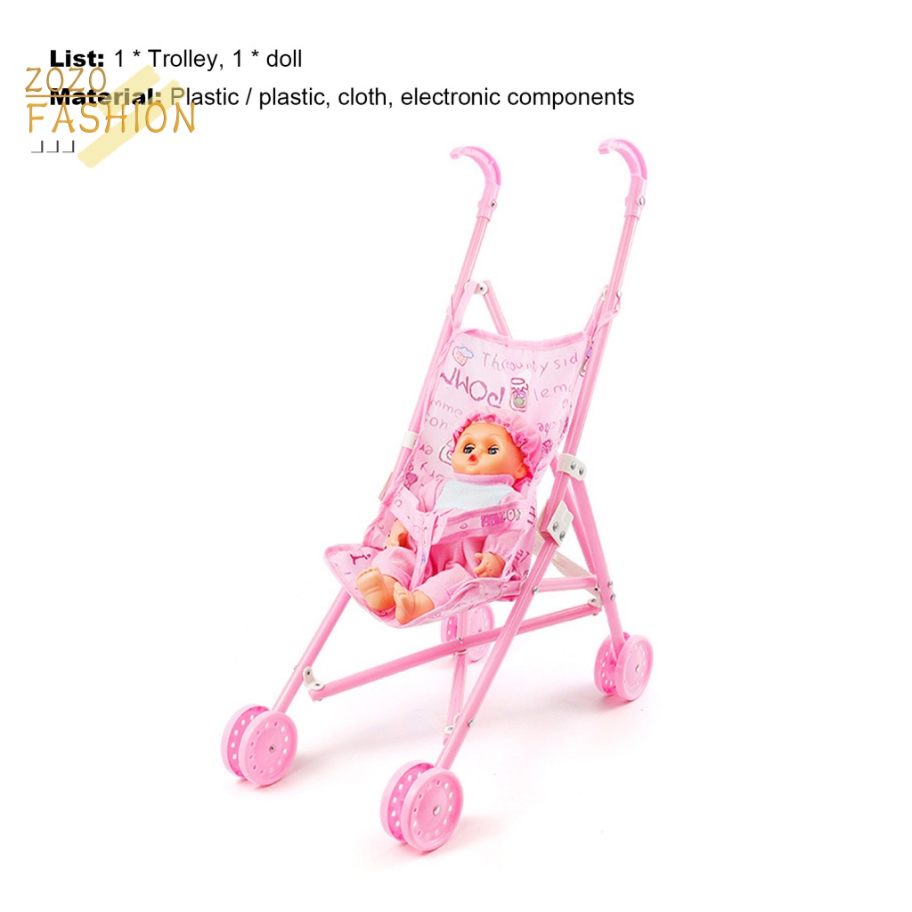 1 Bộ Đồ Chơi Xe Đẩy Và Búp Bê Sáng Tạo Cho Trẻ Em Sturdy