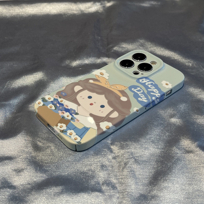 Ốp Điện Thoại Cứng Họa Tiết Cô Gái Hoạt Hình Cho Iphone x 7 11 / / 12 14Pro 8Max 13 TZA6