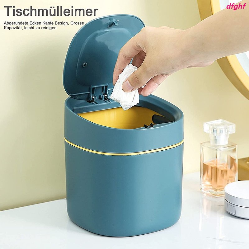 Thùng Rác Mini Để Bàn Có Nắp Đậy Tiện Dụng Cho Văn Phòng