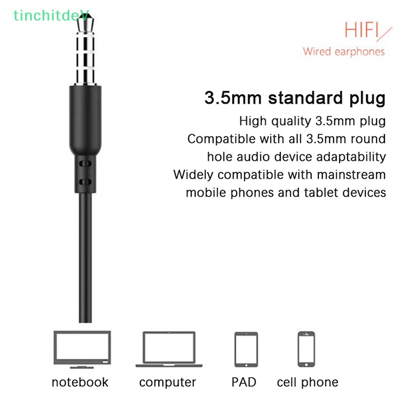 Tai Nghe Nhét Tai Jack 3.5mm Có Micro Chất Lượng Cao Cho Điện Thoại / Máy Tính