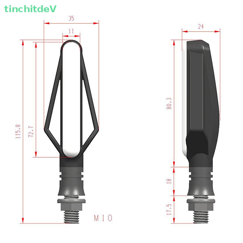 Đèn LED Tín Hiệu DRL Ánh Sáng Trắng / Vàng / Đỏ Dành Cho Xe Mô Tô