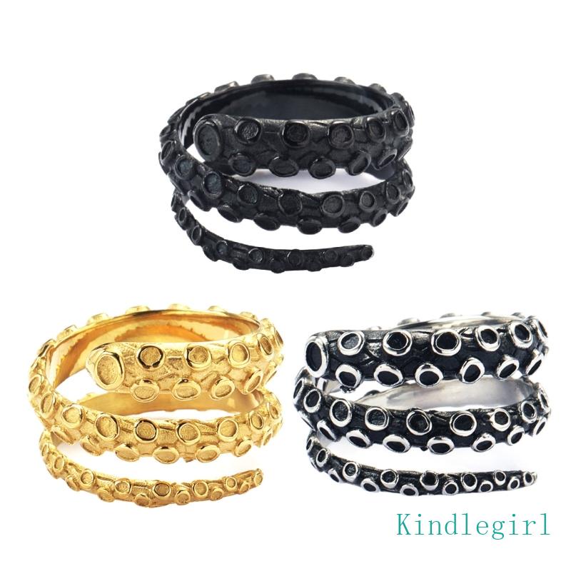 Nhẫn Hở Hình Mực Phong Cách Gothic Punk Cổ Điển