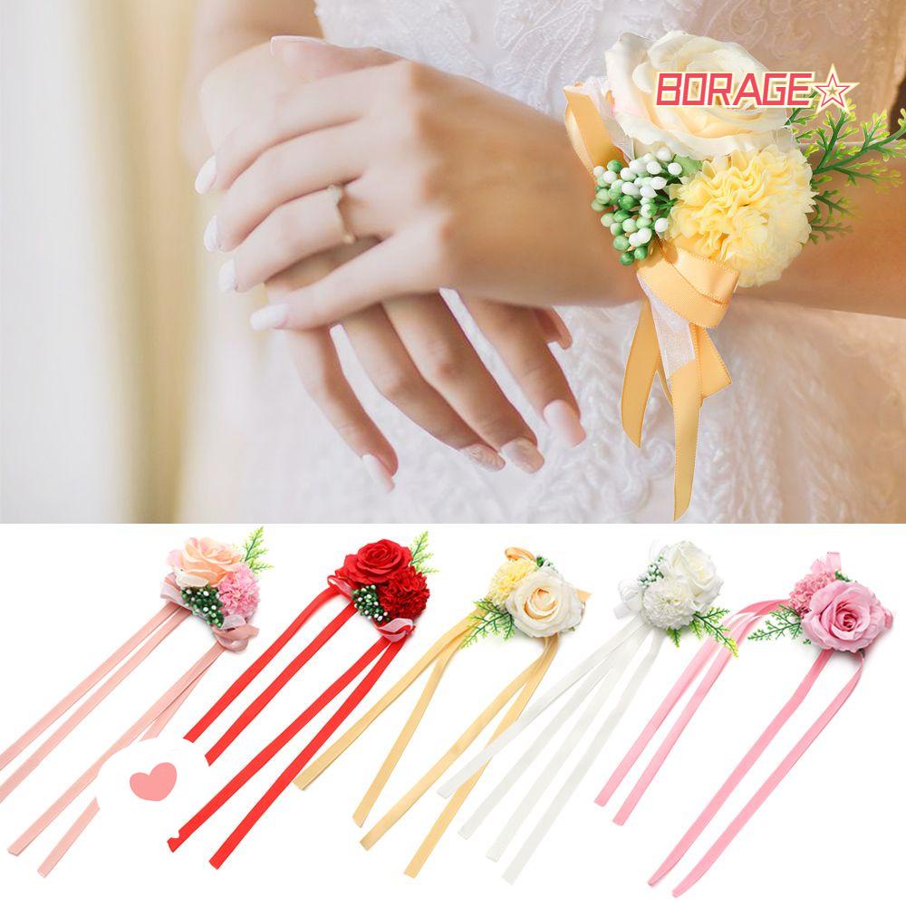 Vòng Hoa Đeo Tay Thời Trang Cho Cô Dâu