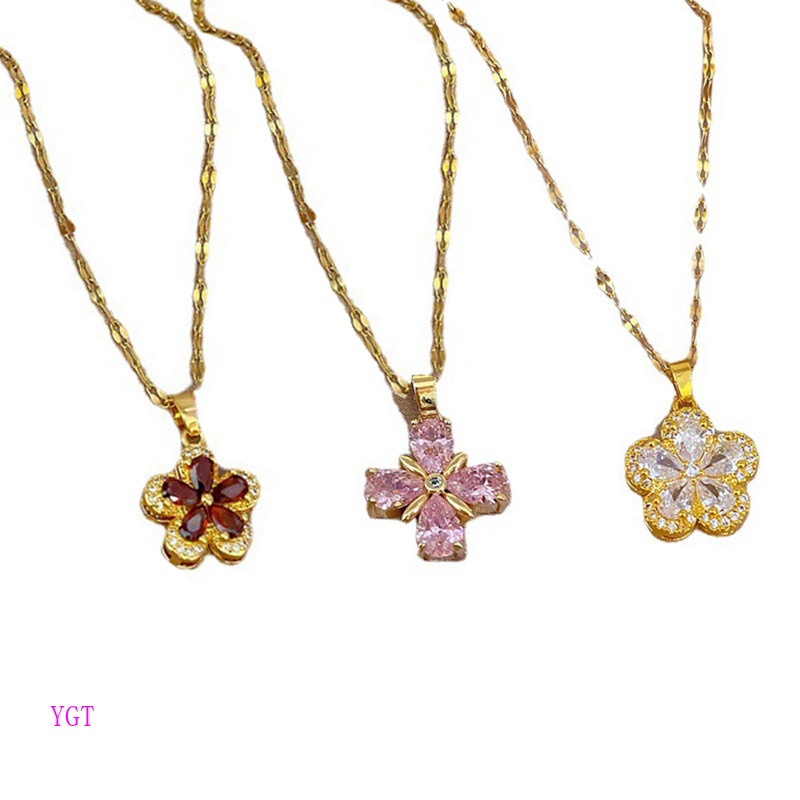 Ygt Vòng cổ Mặt Hình Hoa Năm Cánh Thời Trang Dành Cho Nữ